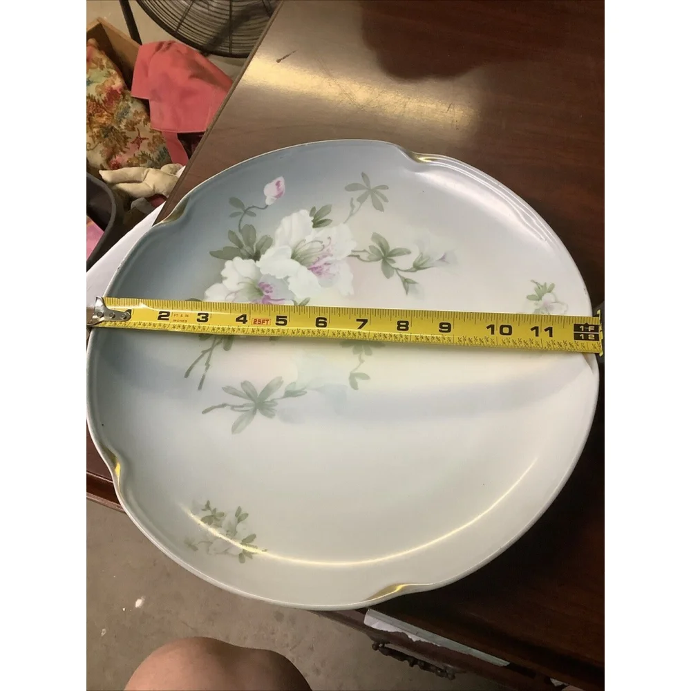 Antique Plater J. C. Louise Bavaria Gold Trim Floral 12”